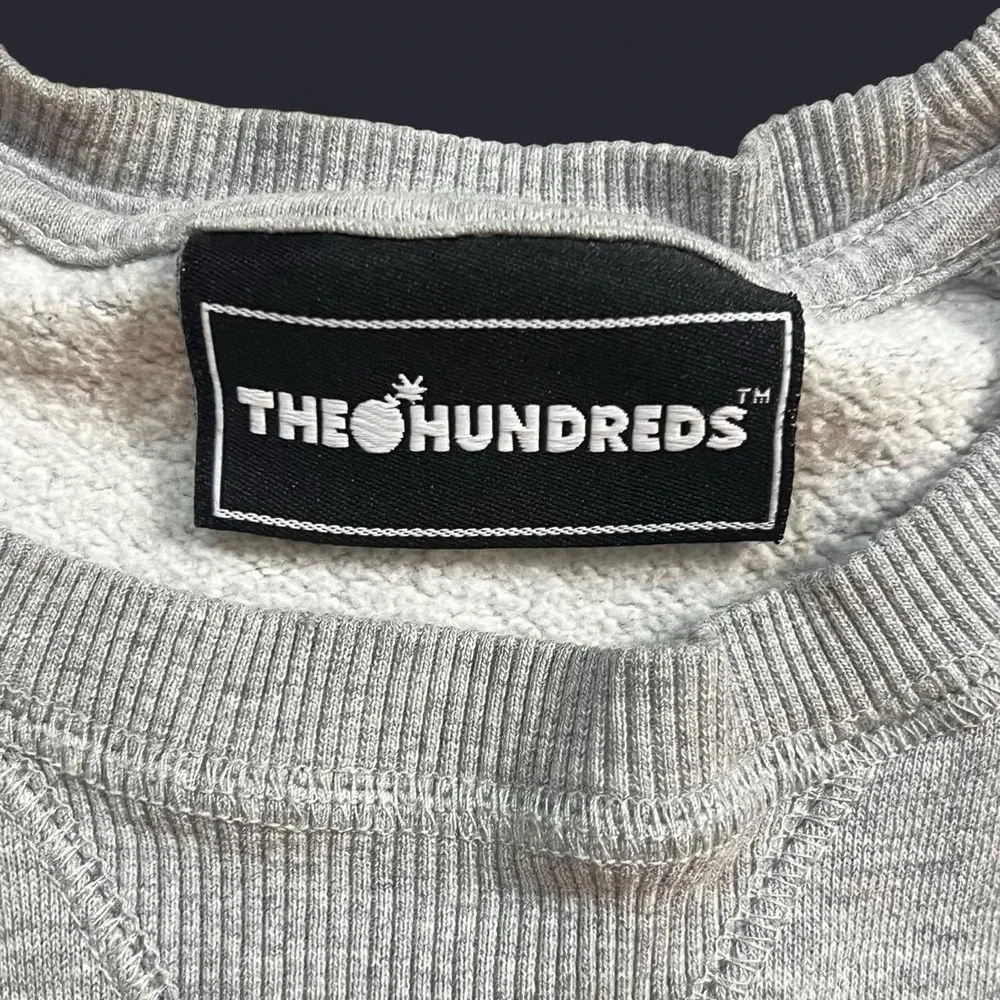 The Hundreds Gray Long Sleeve Crewneck Sweater Men's Size Medium Skate Surf